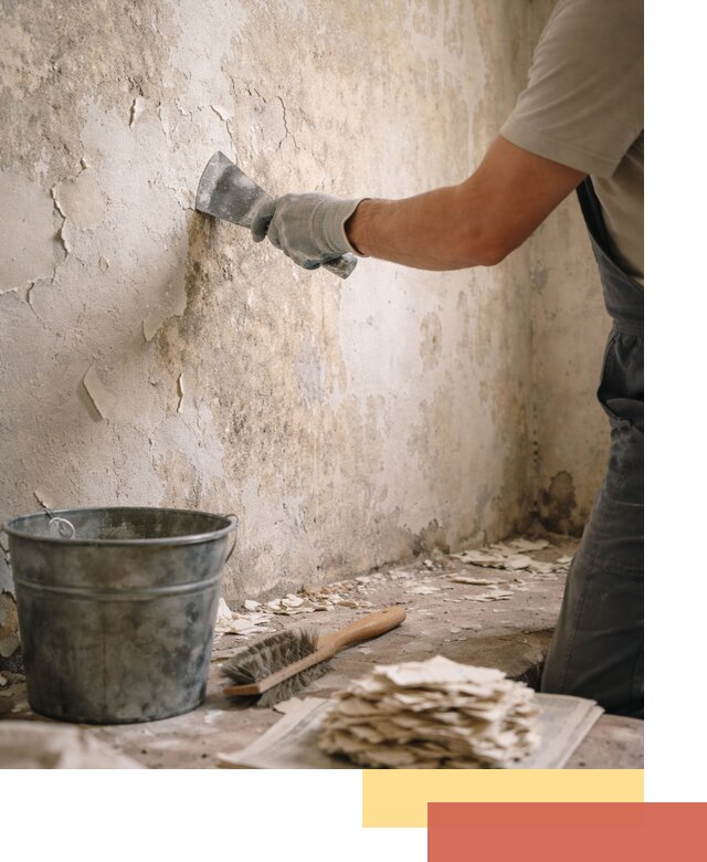 Удаление старой краски со стен в Балтийске качественно и быстро