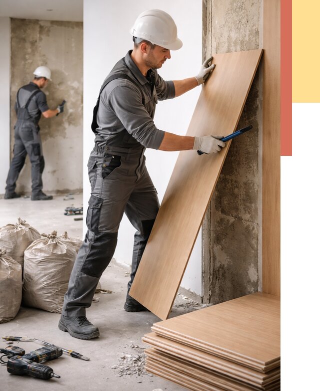 Демонтаж стеновых панелей в Балтийске от 3568 руб. за м² быстро и недорого | ОТДЕЛОЧНИК-Блт