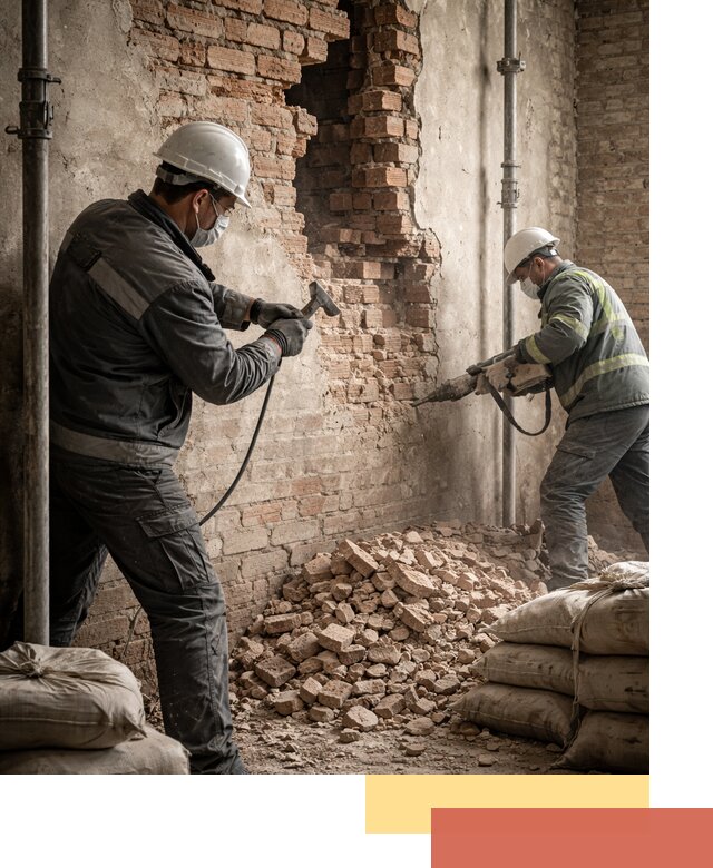 Демонтаж кирпичных стен в Балтийске быстро и безопасно