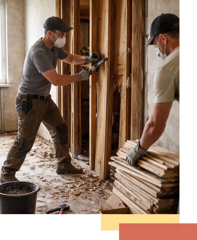 Демонтаж деревянных перегородок в Балтийске быстро и аккуратно