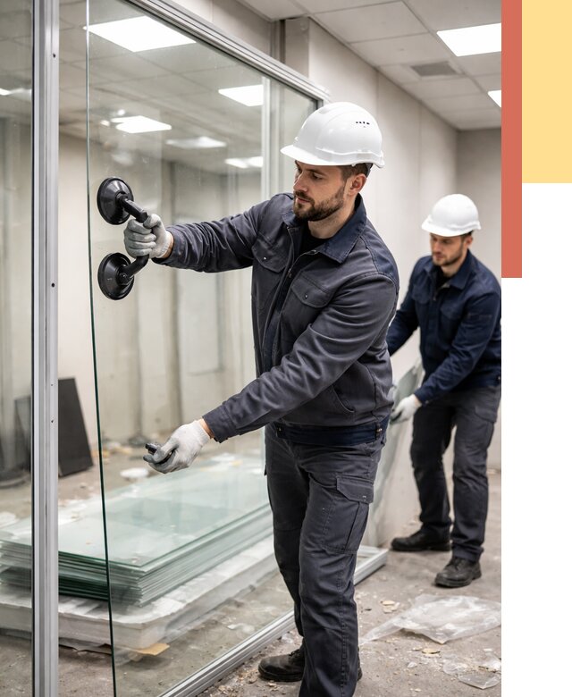 Демонтаж стеклянных перегородок в Балтийске от 3262 руб. — быстро и недорого | ОТДЕЛОЧНИК-Блт