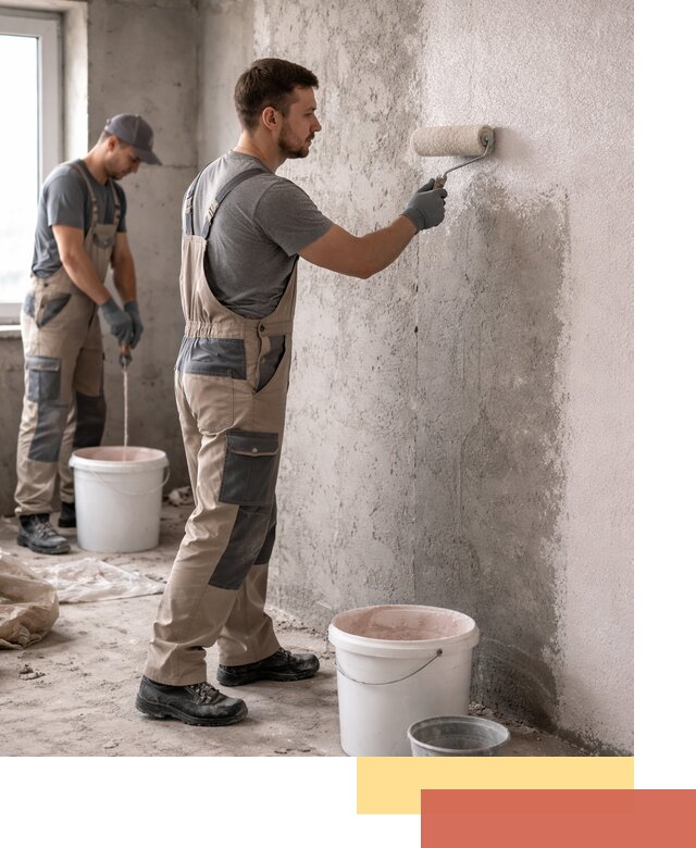 Нанесение бетоноконтакта на стены в Балтийске для последующей отделки