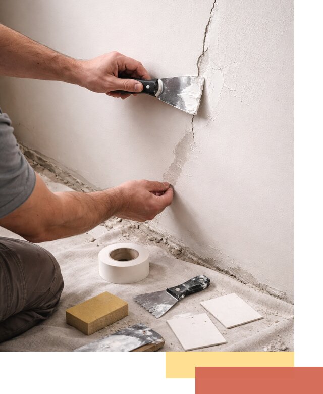 Заделка трещин и сколов в стенах и потолках в Балтийске