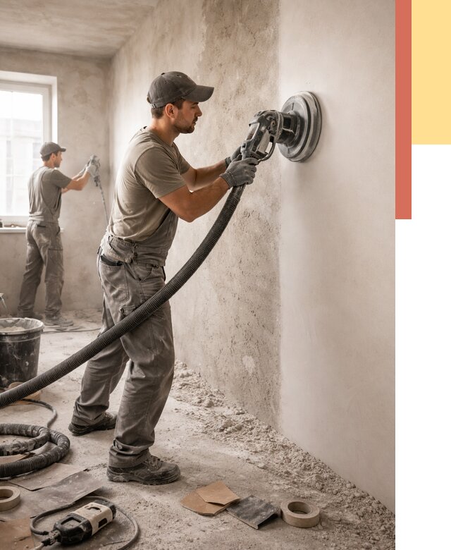 Шлифовка стен в Балтийске от 1223 руб/м2 — быстро и недорого | ОТДЕЛОЧНИК-Блт