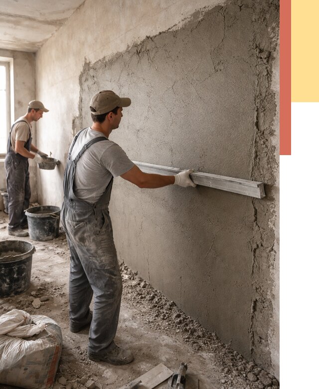 Цементная штукатурка стен в Балтийске от 4588 руб/м2 — быстро и недорого | ОТДЕЛОЧНИК-Блт