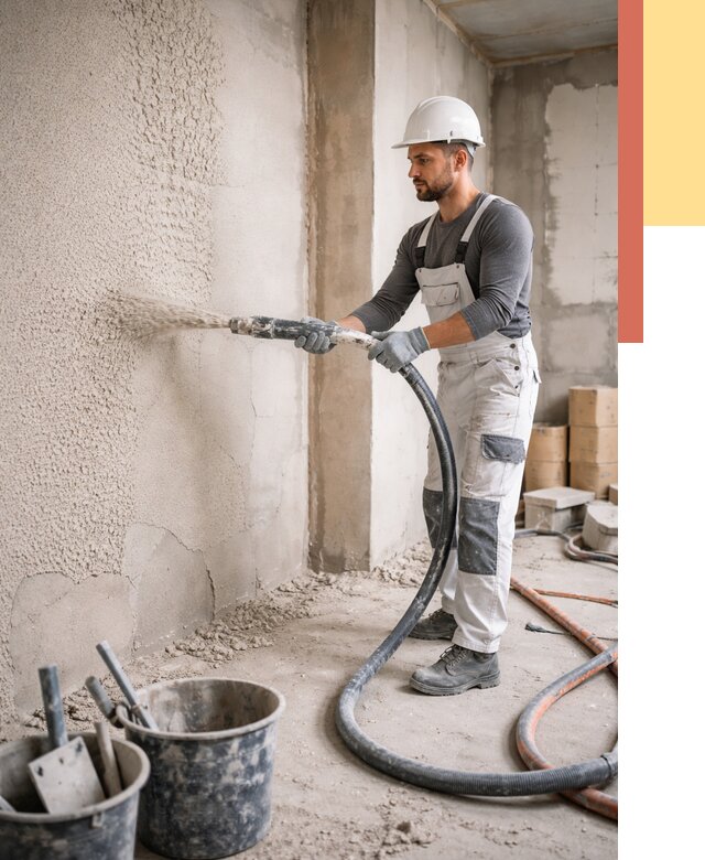 Машинная штукатурка стен в Балтийске под ключ от 6627 руб./м2 | ОТДЕЛОЧНИК-Блт