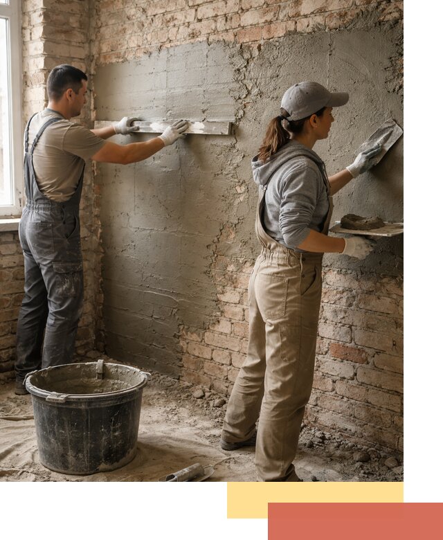 Штукатурка кирпичных стен в Балтийске — качественно и надежно