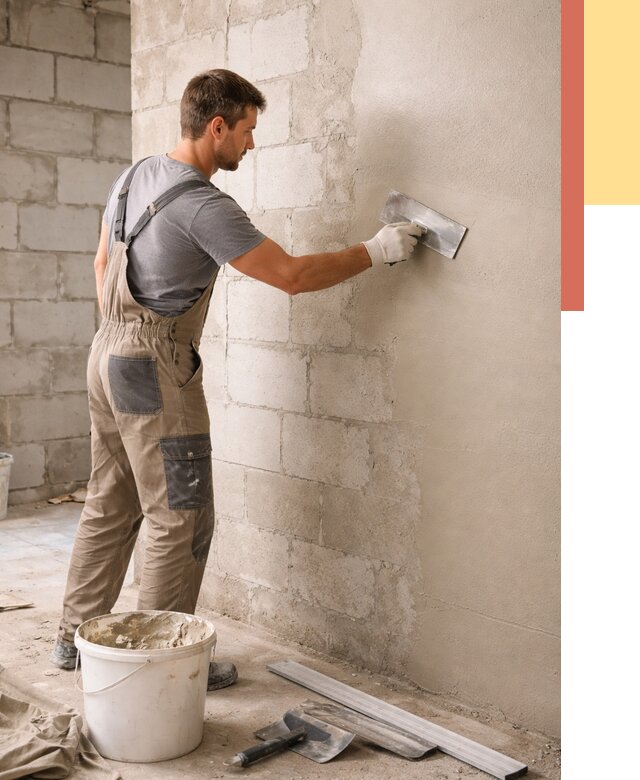 Штукатурка стен из газобетона в Балтийске от 2141 руб./м2 — быстро и недорого | ОТДЕЛОЧНИК-Блт