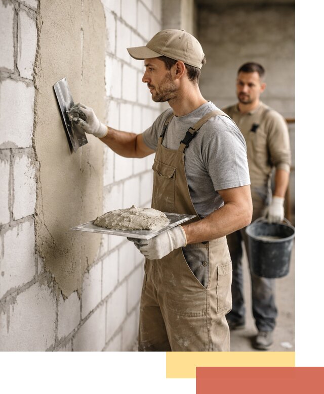 Штукатурка стен из газобетона в Балтийске под ключ