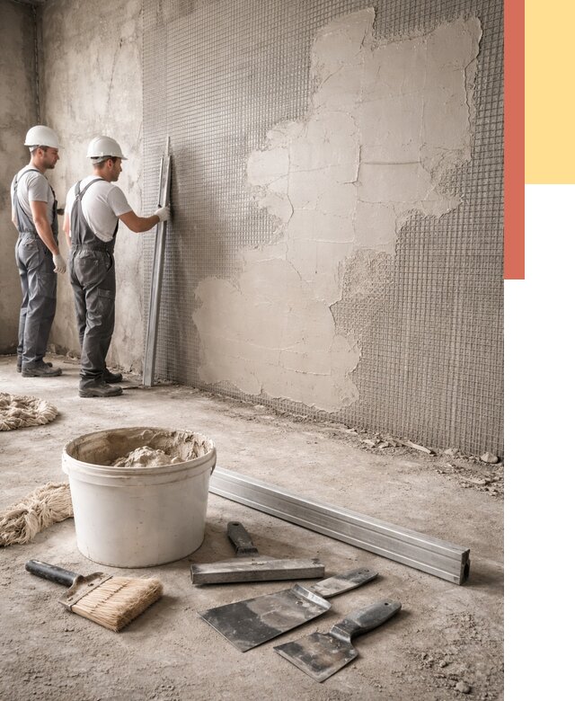 Штукатурка стен по сетке в Балтийске от 5607 руб./м2 — быстро и недорого | ОТДЕЛОЧНИК-Блт