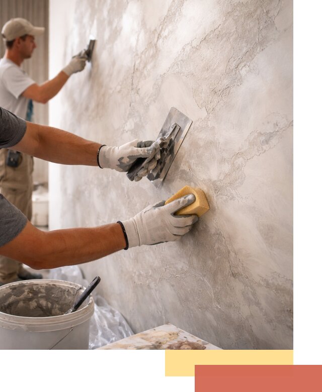 Декоративная штукатурка под мрамор в Балтийске для стен и потолков