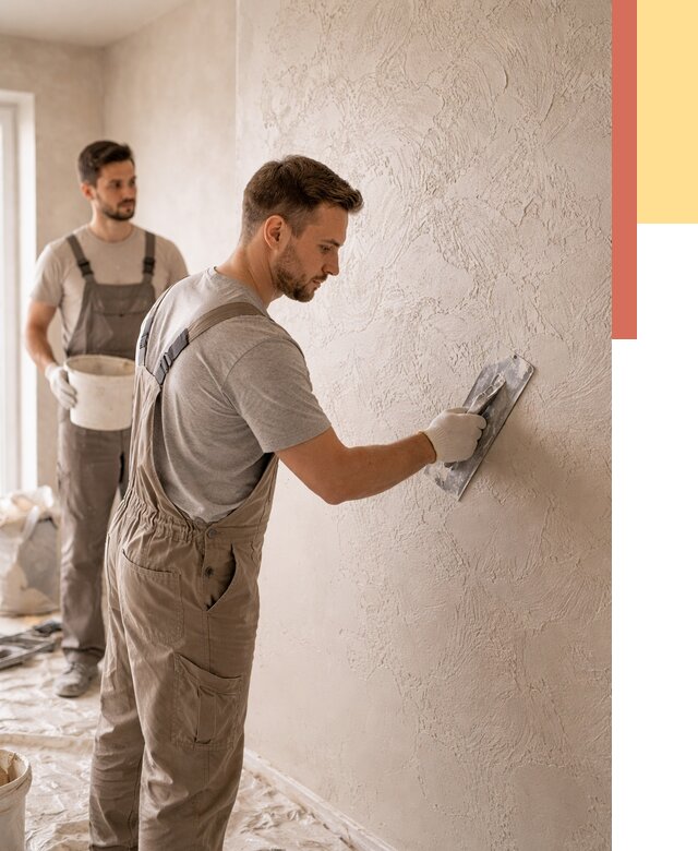 Фактурная штукатурка стен в Балтийске от 4282 руб./м² — заказать под ключ | ОТДЕЛОЧНИК-Блт