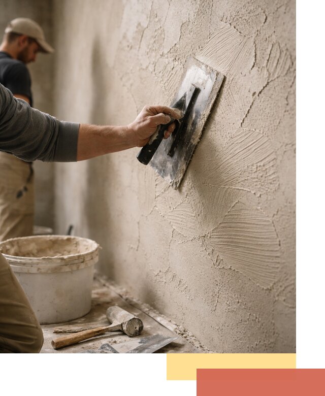 Фактурная штукатурка стен в Балтийске — монтаж, отделка, реставрация