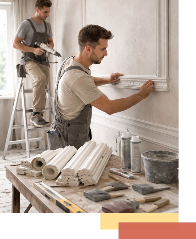 Монтаж лепнины на стены в Балтийске профессионально и качественно