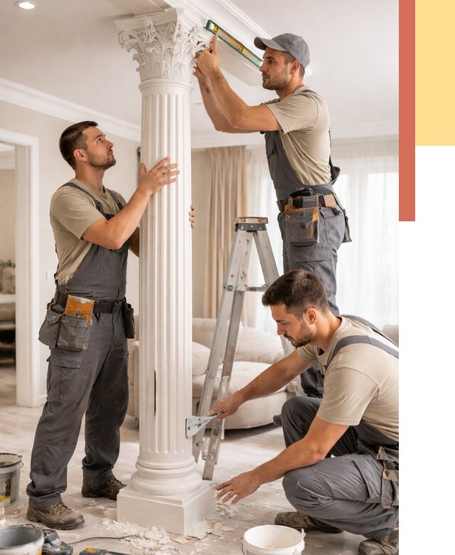 Установка декоративных колонн в Балтийске от 12234 руб. под ключ | ОТДЕЛОЧНИК-Блт