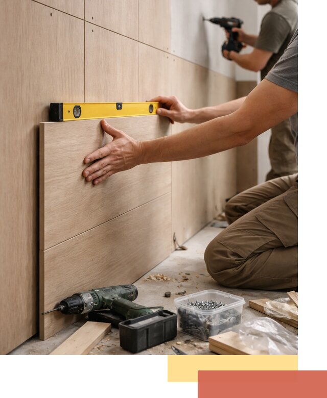 Профессиональный монтаж МДФ панелей на стены в Балтийске