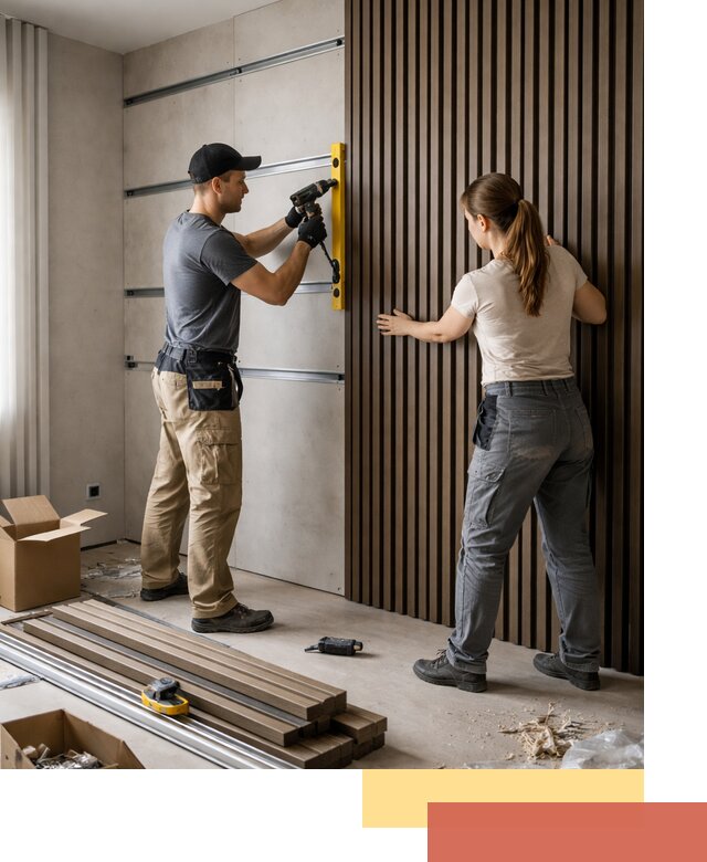 Монтаж реечных панелей на стены в Балтийске