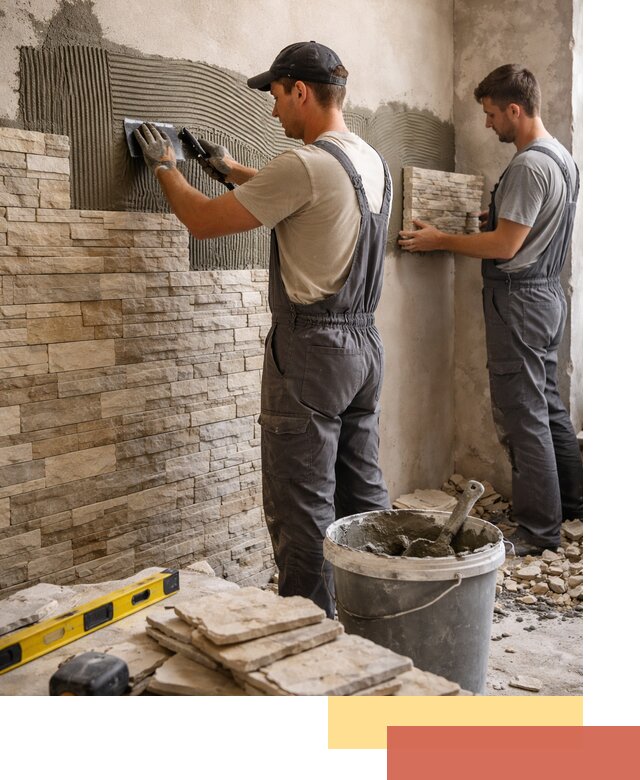 Монтаж искусственного камня в Балтийске — облицовка стен и фасадов