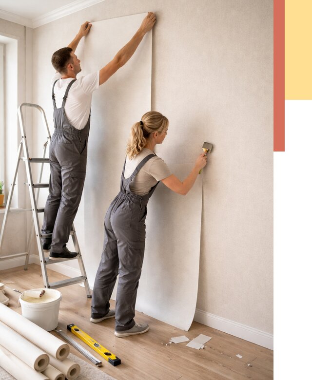 Поклейка флизелиновых обоев в Балтийске от 6117 руб. | Быстро и недорого — ОТДЕЛОЧНИК-Блт