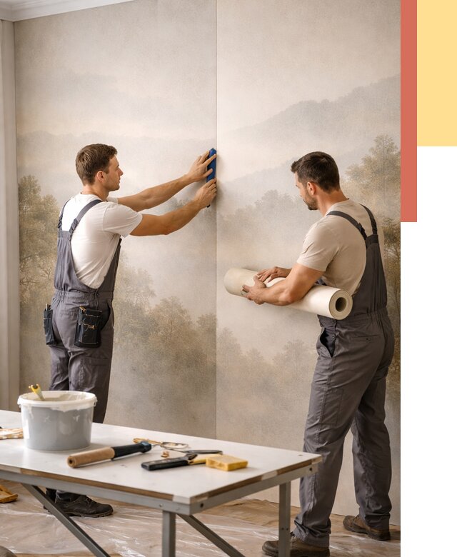 Поклейка фотообоев в Балтийске от 8666 руб/м² — быстро и недорого | ОТДЕЛОЧНИК-Блт