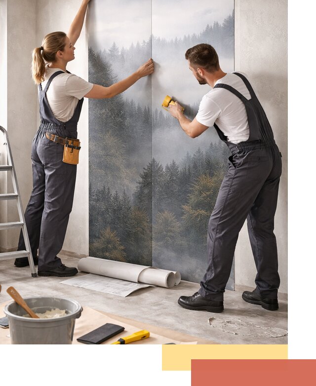 Поклейка фотообоев профессионально в Балтийске под ключ