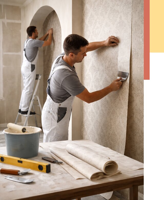 Поклейка обоев на сложные стены в Балтийске от 2855 руб. под ключ | ОТДЕЛОЧНИК-Блт