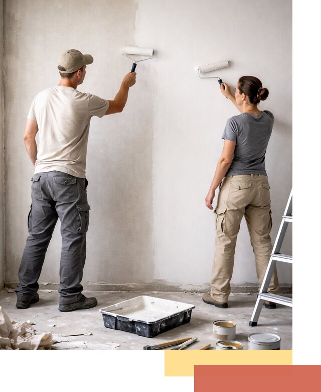 Окраска стен по стеклохолсту в Балтийске качественно и долговечно