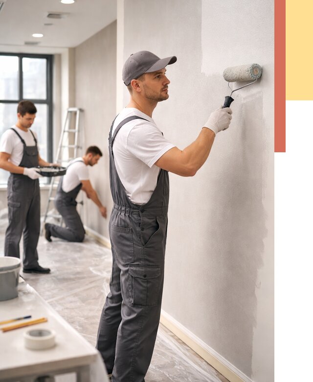 Покраска стен в офисе в Балтийске от 8666 руб. — быстро и недорого | ОТДЕЛОЧНИК-Блт