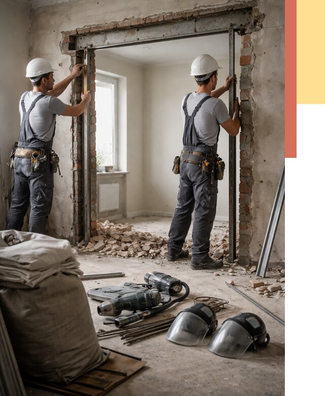 Расширение дверного проема в Балтийске от 12744 руб. под ключ | ОТДЕЛОЧНИК-Блт