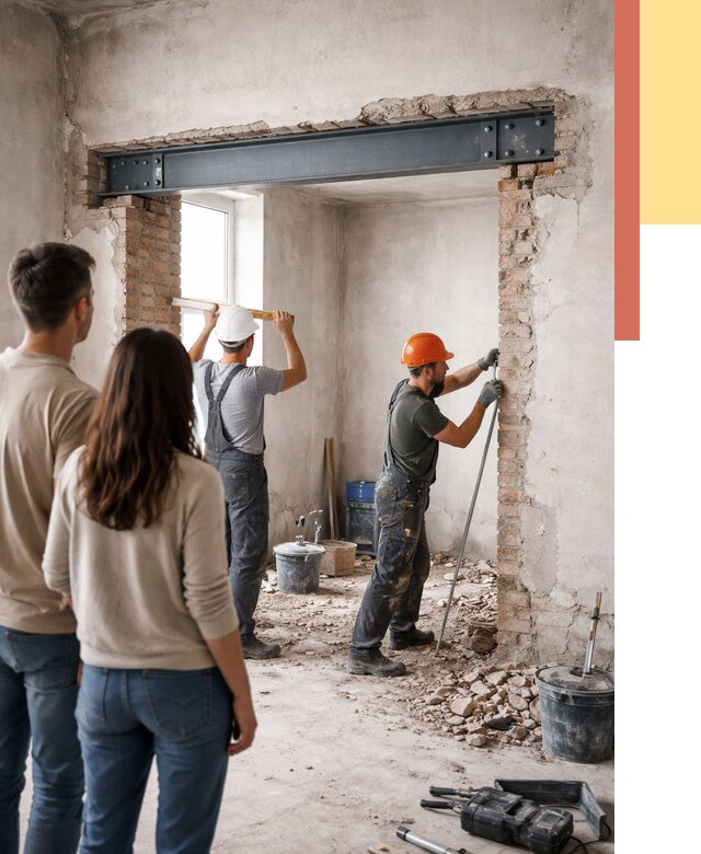 Усиление проема в стене в Балтийске от 9685 руб. — усиление дверного проема металлоконструкцией | ОТДЕЛОЧНИК-Блт