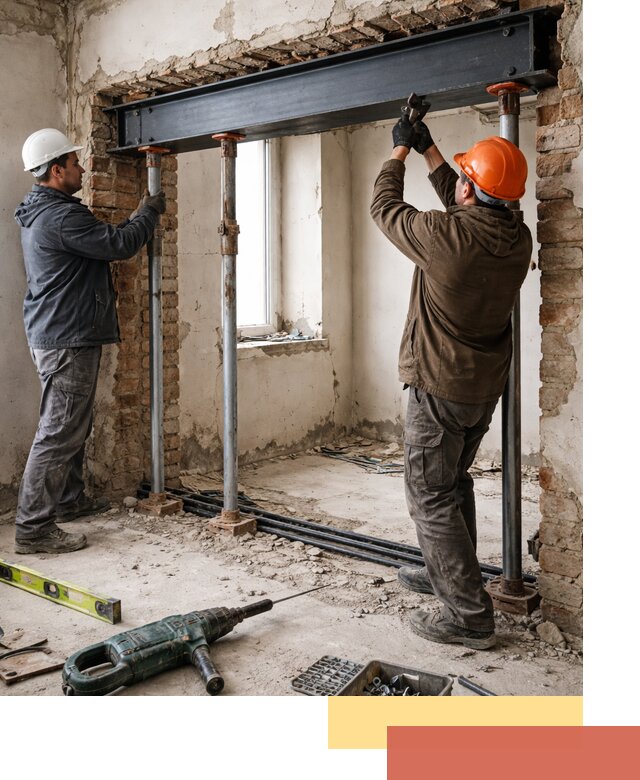 Усиление проема в стене в Балтийске для расширения и безопасности