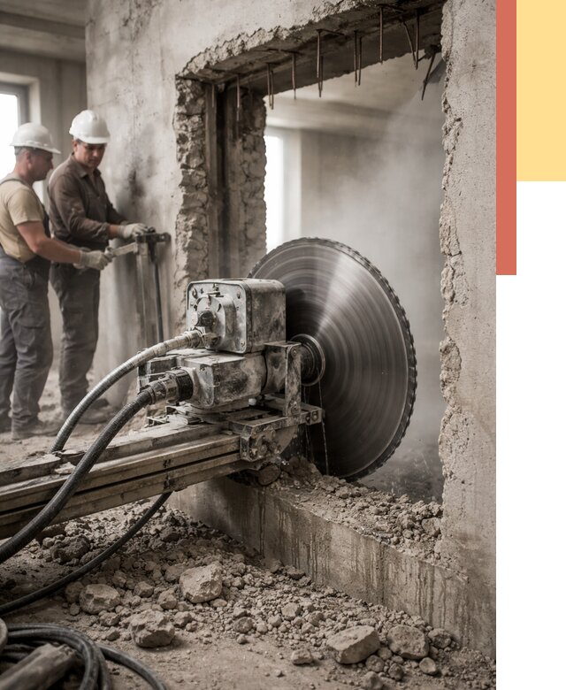 Алмазная резка проемов в Балтийске от 4588 руб. быстро и недорого | ОТДЕЛОЧНИК-Блт