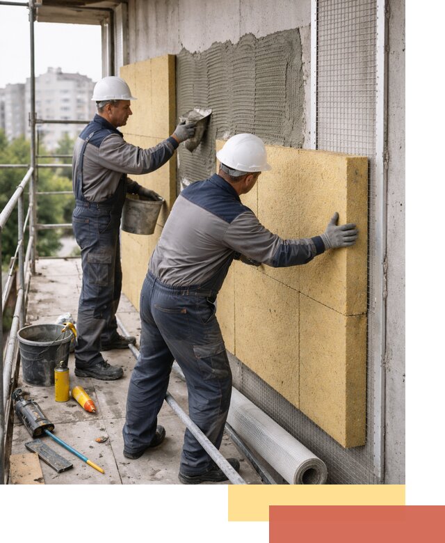 Утепление стен зданий и домов в Балтийске качественно и надежно