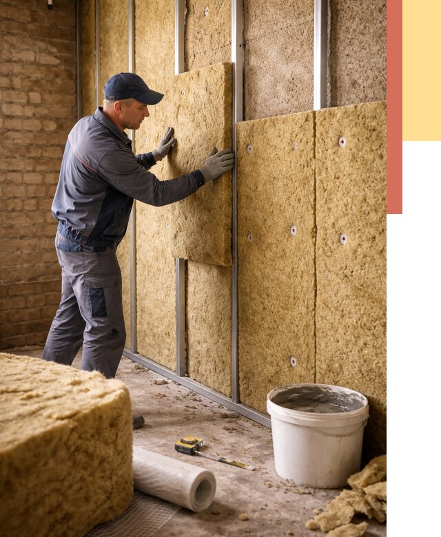 Утепление стен минватой в Балтийске от 1376 руб./м2 — недорого и быстро | ОТДЕЛОЧНИК-Блт