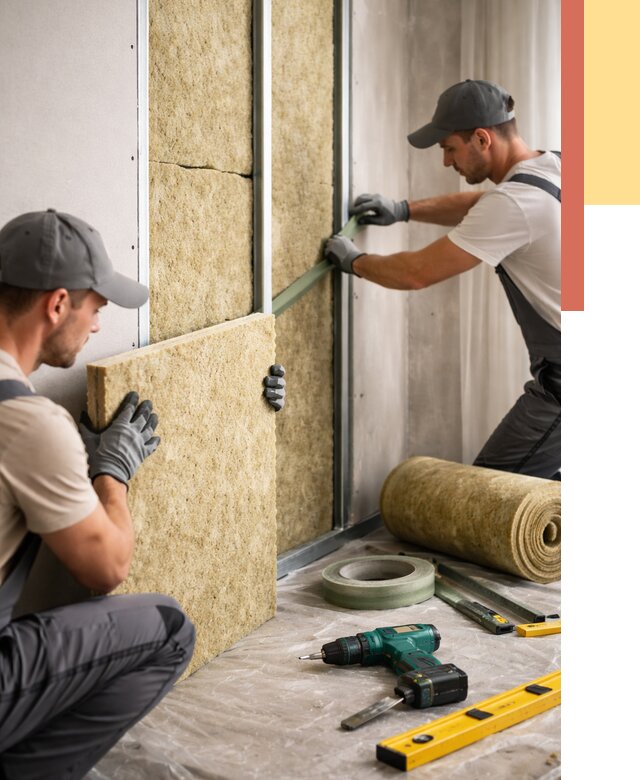 Шумоизоляция стен в Балтийске под ключ от 1886 руб. | ОТДЕЛОЧНИК-Блт