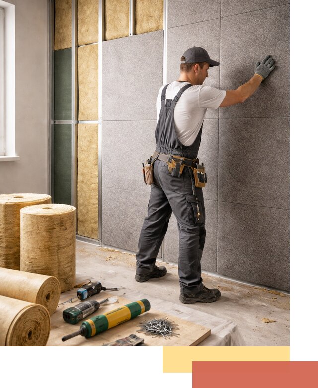 Профессиональная шумоизоляция стен в Балтийске для квартиры и офиса