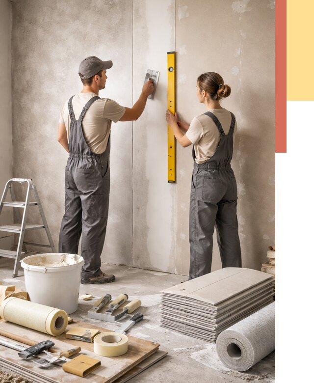 Отделка стен в Балтийске от 1529 руб/м² — недорого, быстро, под ключ | ОТДЕЛОЧНИК-Блт