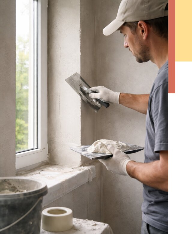 Штукатурка откосов в Балтийске от 4588 руб/м² — услуги и выравнивание под ключ | ОТДЕЛОЧНИК-Блт