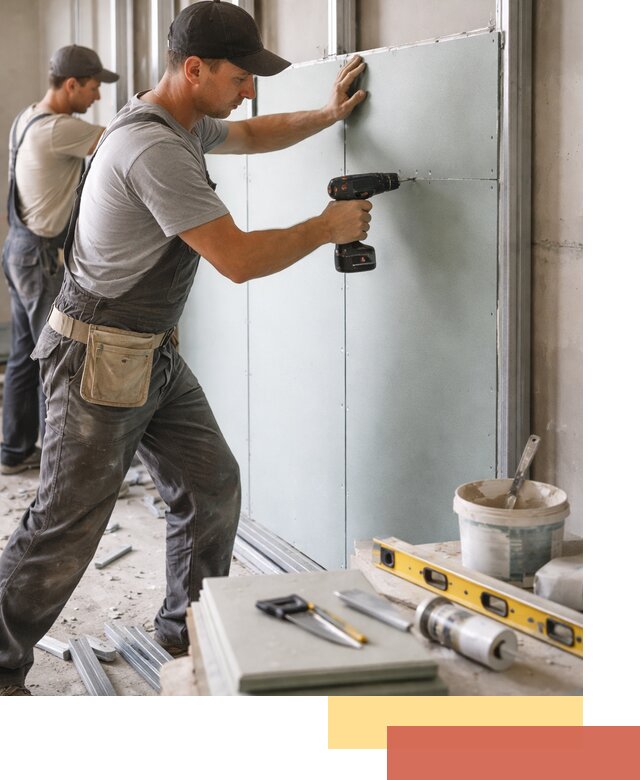 Кладка влагостойких перегородок ПГП в Балтийске