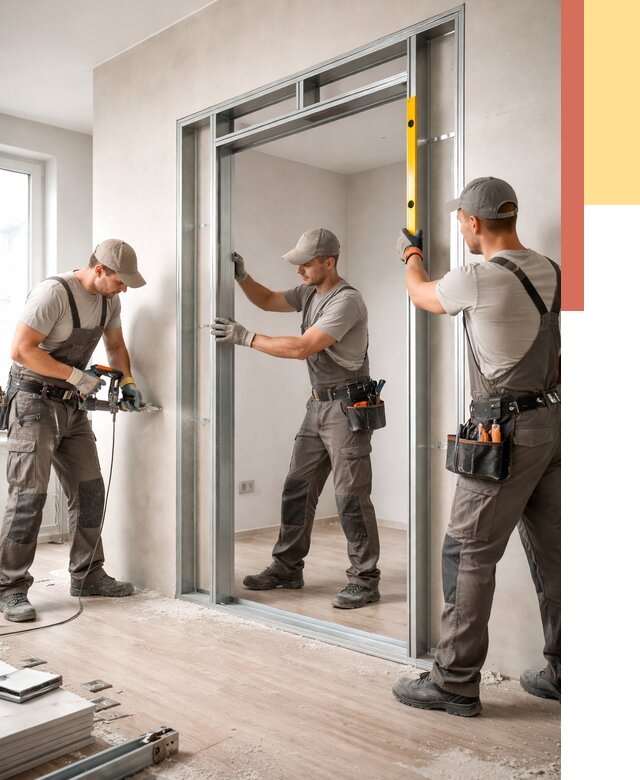 Устройство дверного проема в перегородке в Балтийске от 4588 руб. под ключ | ОТДЕЛОЧНИК-Блт