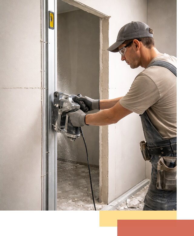 Устройство дверного проема в перегородке в Балтийске