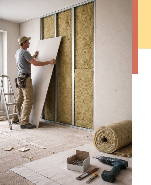 Перегородка из гипсокартона с шумоизоляцией в Балтийске от 3181 руб. | ОТДЕЛОЧНИК-Блт