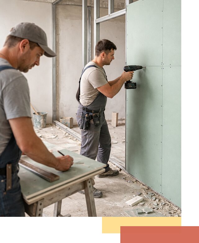 Перегородки из влагостойкого гипсокартона под ключ в Балтийске