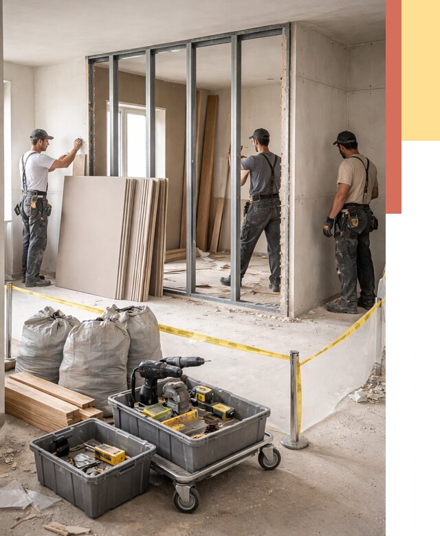 Перенос гипсокартонной перегородки в Балтийске под ключ от 4588 руб. | Демонтаж и монтаж – ОТДЕЛОЧНИК-Блт