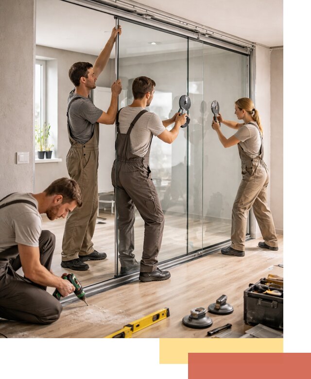 Изготовление стеклянных перегородок на заказ в Балтийске