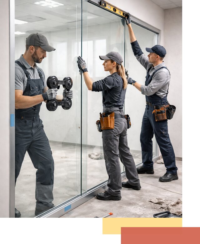 Профессиональный монтаж стеклянных перегородок в Балтийске