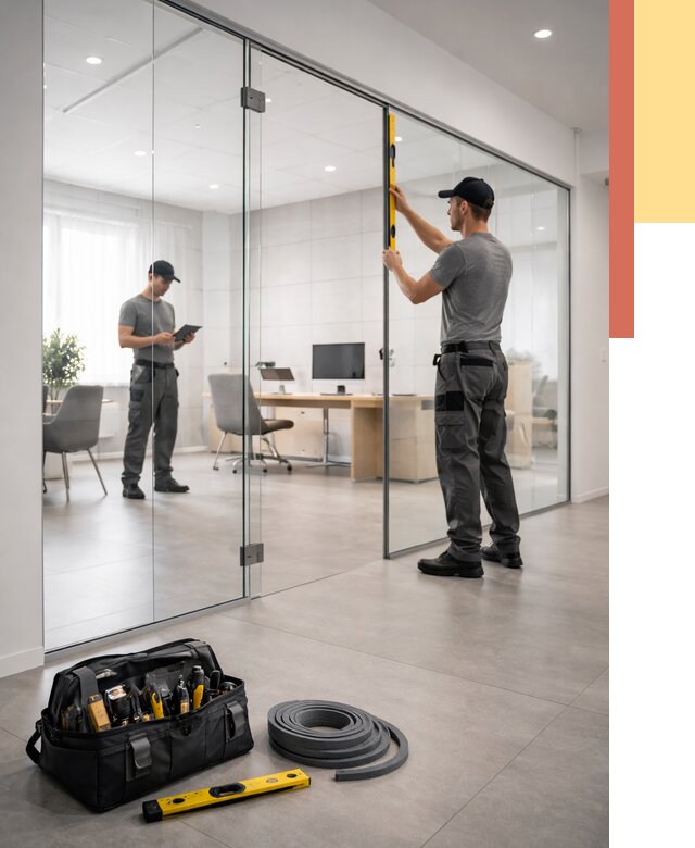 Цельностеклянные перегородки под ключ в Балтийске от 9685 руб. — монтаж и цены | ОТДЕЛОЧНИК-Блт