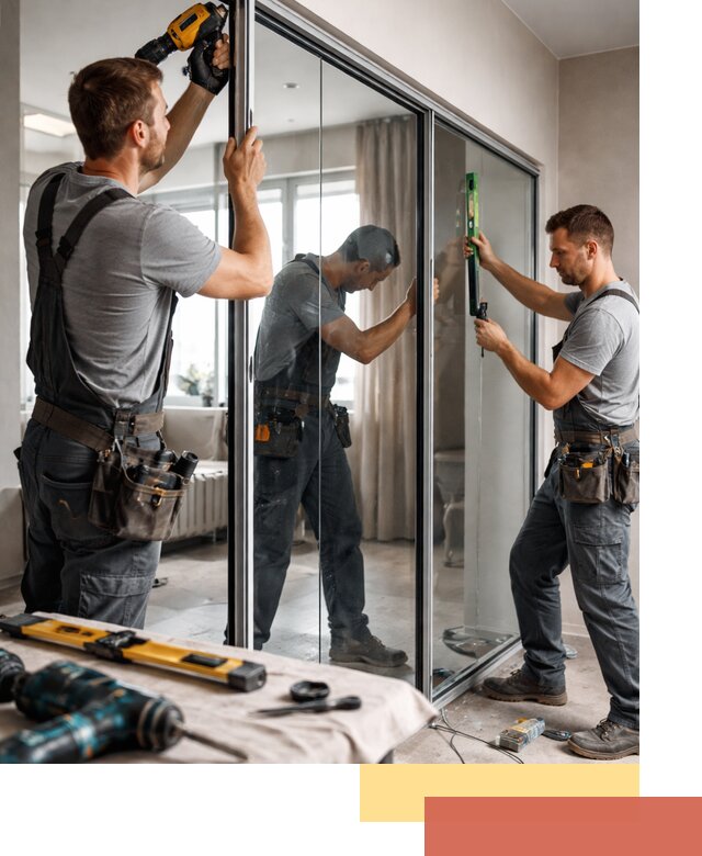 Каркасные стеклянные перегородки под ключ в Балтийске