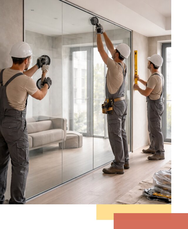 Перегородки из закаленного стекла в Балтийске для офисов и квартир