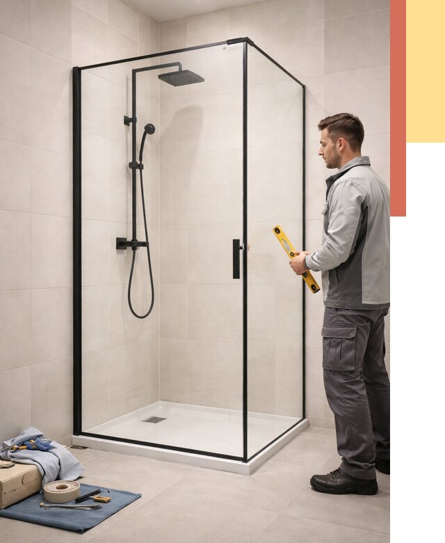 Стеклянные перегородки для душа в Балтийске от 12744 руб. | Монтаж под ключ — ОТДЕЛОЧНИК-Блт